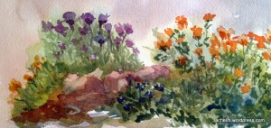 My back garden. watercolor 6